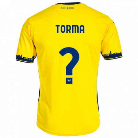 Kandiny Mujer Camiseta Salvatore Torma #0 Amarillo 2ª Equipación 2023/24 La Camisa Chile