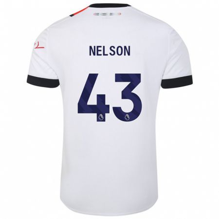 Kandiny Mujer Camiseta Zack Nelson #43 Blanco 2ª Equipación 2023/24 La Camisa Chile