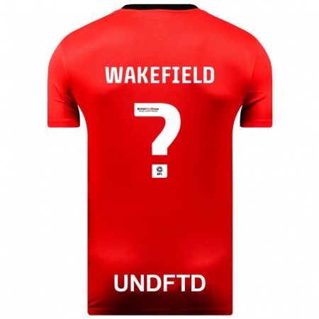 Kandiny Mujer Camiseta Kieran Wakefield #0 Rojo 2ª Equipación 2023/24 La Camisa Chile