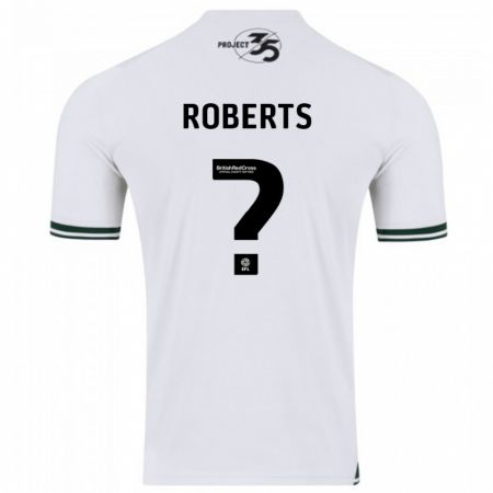 Kandiny Mujer Camiseta Caleb Roberts #0 Blanco 2ª Equipación 2023/24 La Camisa Chile