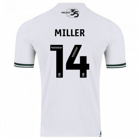 Kandiny Mujer Camiseta Mickel Miller #14 Blanco 2ª Equipación 2023/24 La Camisa Chile