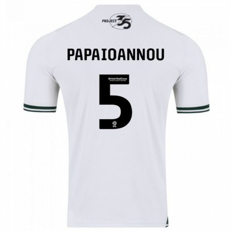 Kandiny Mujer Camiseta Panagiota Papaioannou #5 Blanco 2ª Equipación 2023/24 La Camisa Chile