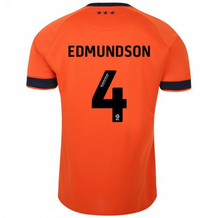 Kandiny Mujer Camiseta George Edmundson #4 Naranja 2ª Equipación 2023/24 La Camisa Chile