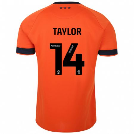 Kandiny Mujer Camiseta Jack Taylor #14 Naranja 2ª Equipación 2023/24 La Camisa Chile