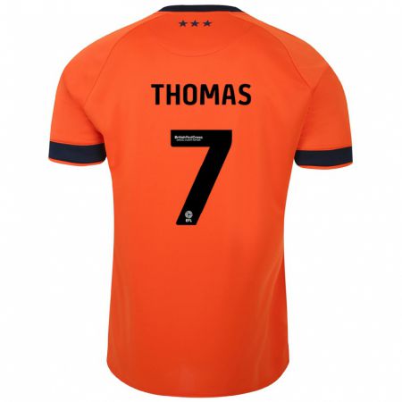 Kandiny Mujer Camiseta Natasha Thomas #7 Naranja 2ª Equipación 2023/24 La Camisa Chile