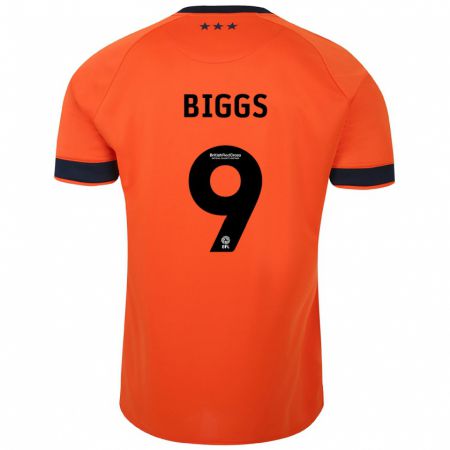 Kandiny Mujer Camiseta Maddie Biggs #9 Naranja 2ª Equipación 2023/24 La Camisa Chile