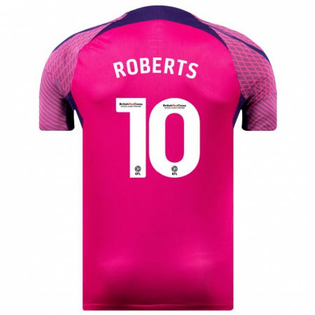 Kandiny Mujer Camiseta Patrick Roberts #10 Morado 2ª Equipación 2023/24 La Camisa Chile