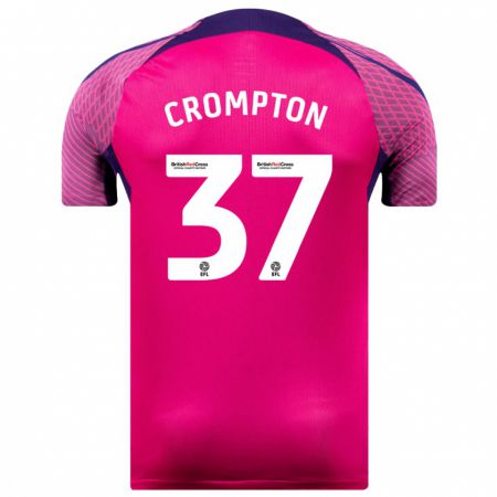 Kandiny Mujer Camiseta Ben Crompton #37 Morado 2ª Equipación 2023/24 La Camisa Chile