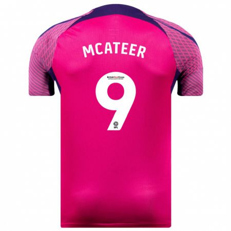 Kandiny Mujer Camiseta Mary Mcateer #9 Morado 2ª Equipación 2023/24 La Camisa Chile