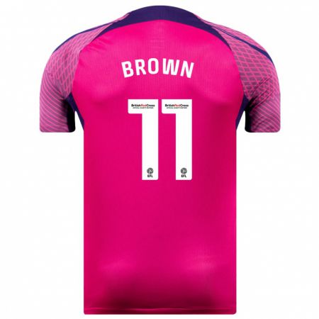 Kandiny Mujer Camiseta Jessica Brown #11 Morado 2ª Equipación 2023/24 La Camisa Chile