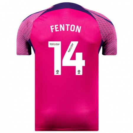 Kandiny Mujer Camiseta Natasha Fenton #14 Morado 2ª Equipación 2023/24 La Camisa Chile