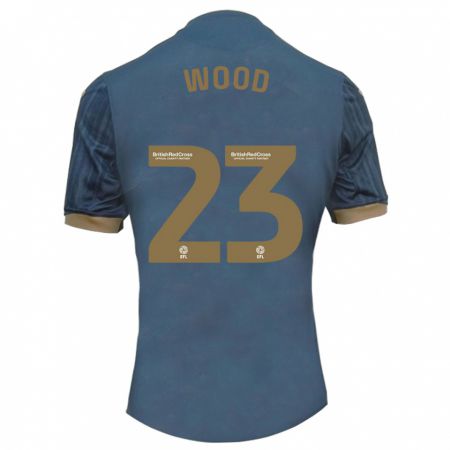 Kandiny Mujer Camiseta Nathan Wood #23 Verde Azulado Oscuro 2ª Equipación 2023/24 La Camisa Chile