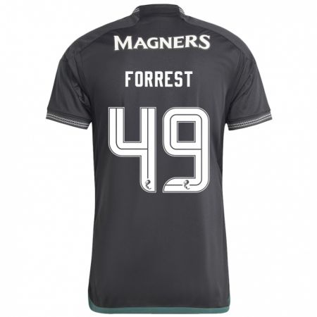 Kandiny Mujer Camiseta James Forrest #49 Negro 2ª Equipación 2023/24 La Camisa Chile