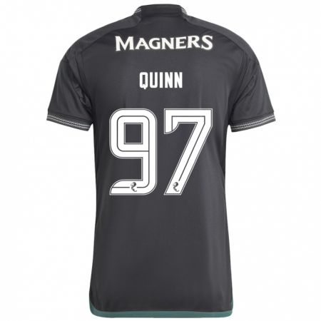 Kandiny Mujer Camiseta Ben Quinn #97 Negro 2ª Equipación 2023/24 La Camisa Chile