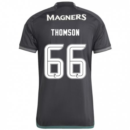 Kandiny Mujer Camiseta Corey Thomson #66 Negro 2ª Equipación 2023/24 La Camisa Chile