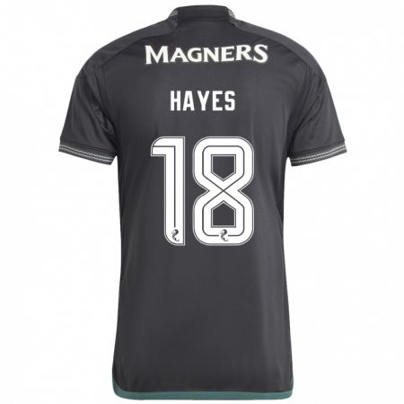 Kandiny Mujer Camiseta Caitlin Hayes #18 Negro 2ª Equipación 2023/24 La Camisa Chile