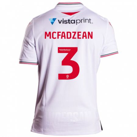Kandiny Mujer Camiseta Callum Mcfadzean #3 Blanco 2ª Equipación 2023/24 La Camisa Chile