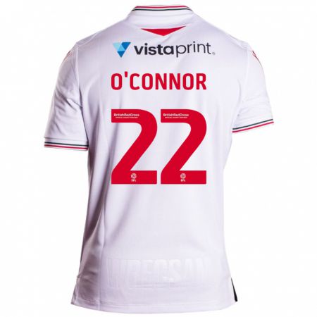 Kandiny Mujer Camiseta Thomas O'connor #22 Blanco 2ª Equipación 2023/24 La Camisa Chile