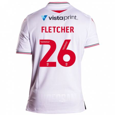 Kandiny Mujer Camiseta Steven Fletcher #26 Blanco 2ª Equipación 2023/24 La Camisa Chile