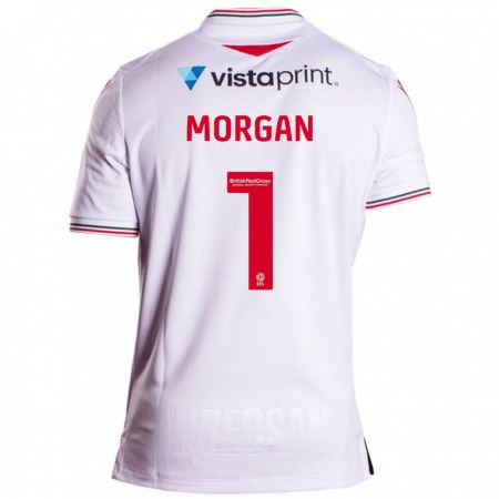 Kandiny Mujer Camiseta Delyth Morgan #1 Blanco 2ª Equipación 2023/24 La Camisa Chile
