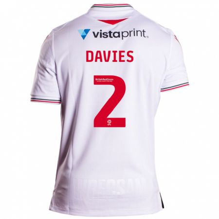 Kandiny Mujer Camiseta Phoebe Davies #2 Blanco 2ª Equipación 2023/24 La Camisa Chile
