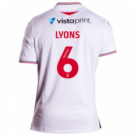 Kandiny Mujer Camiseta Lauryn Lyons #6 Blanco 2ª Equipación 2023/24 La Camisa Chile