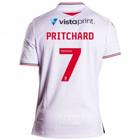 Kandiny Mujer Camiseta Rebecca Pritchard #7 Blanco 2ª Equipación 2023/24 La Camisa Chile