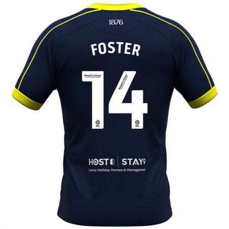 Kandiny Mujer Camiseta Emma Foster #14 Armada 2ª Equipación 2023/24 La Camisa Chile