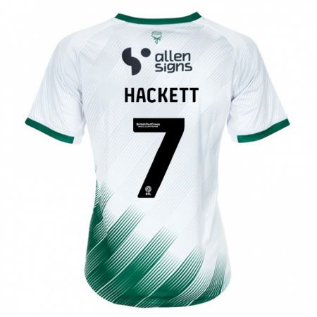 Kandiny Mujer Camiseta Reeco Hackett #7 Blanco 2ª Equipación 2023/24 La Camisa Chile