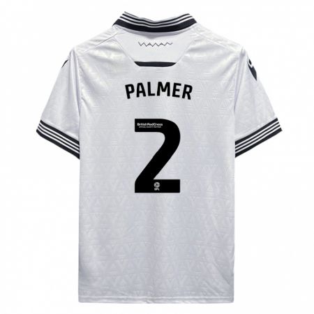 Kandiny Mujer Camiseta Liam Palmer #2 Blanco 2ª Equipación 2023/24 La Camisa Chile