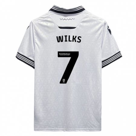 Kandiny Mujer Camiseta Mallik Wilks #7 Blanco 2ª Equipación 2023/24 La Camisa Chile