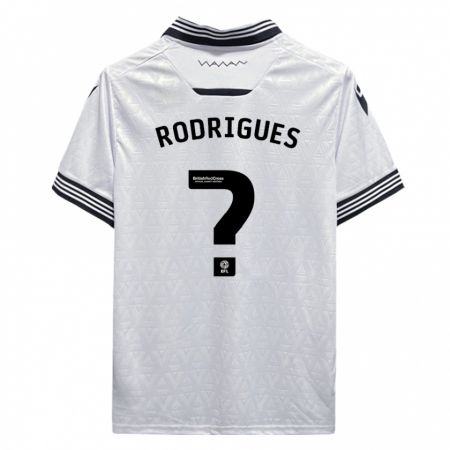 Kandiny Mujer Camiseta Carlos Rodrigues #0 Blanco 2ª Equipación 2023/24 La Camisa Chile