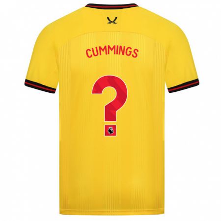 Kandiny Mujer Camiseta Ethan Cummings #0 Amarillo 2ª Equipación 2023/24 La Camisa Chile