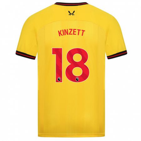 Kandiny Mujer Camiseta Ella Kinzett #18 Amarillo 2ª Equipación 2023/24 La Camisa Chile