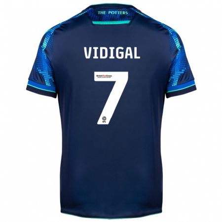 Kandiny Mujer Camiseta André Vidigal #7 Armada 2ª Equipación 2023/24 La Camisa Chile