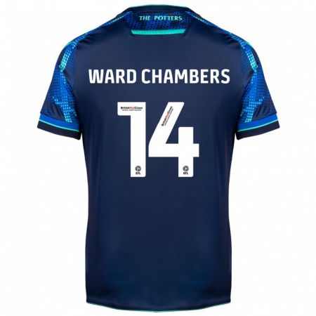 Kandiny Mujer Camiseta Courtnay Ward-Chambers #14 Armada 2ª Equipación 2023/24 La Camisa Chile