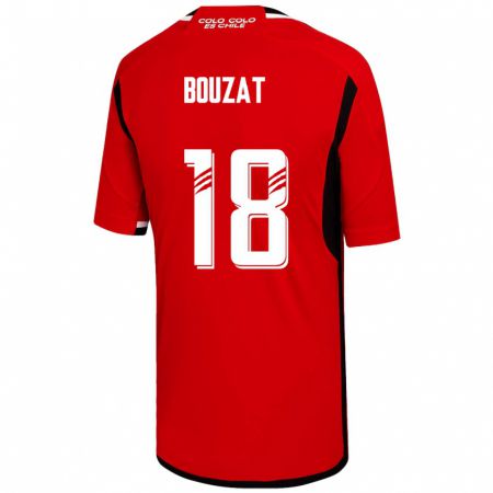 Kandiny Mujer Camiseta Agustín Bouzat #18 Rojo 2ª Equipación 2023/24 La Camisa Chile