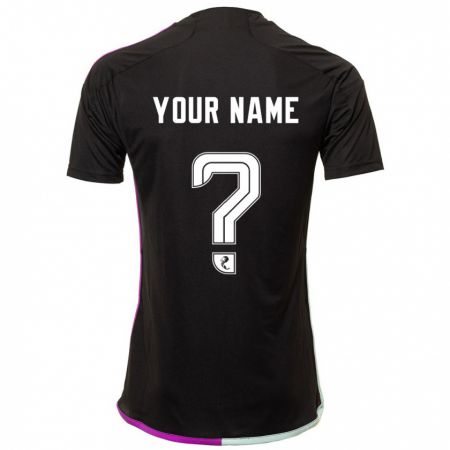 Kandiny Mujer Camiseta Su Nombre #0 Negro 2ª Equipación 2023/24 La Camisa Chile