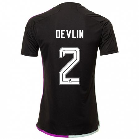 Kandiny Mujer Camiseta Nicky Devlin #2 Negro 2ª Equipación 2023/24 La Camisa Chile