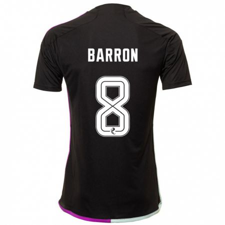 Kandiny Mujer Camiseta Connor Barron #8 Negro 2ª Equipación 2023/24 La Camisa Chile