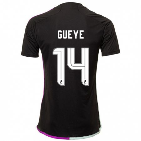 Kandiny Mujer Camiseta Pape Habib Gueye #14 Negro 2ª Equipación 2023/24 La Camisa Chile