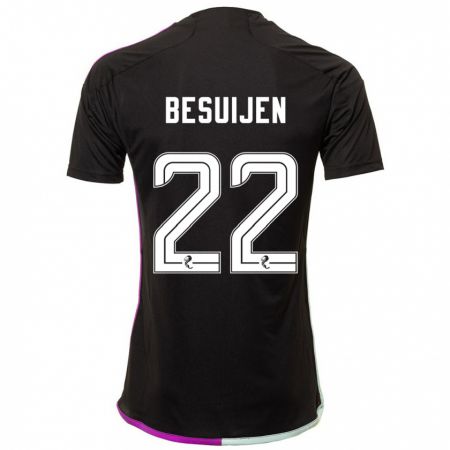 Kandiny Mujer Camiseta Vicente Besuijen #22 Negro 2ª Equipación 2023/24 La Camisa Chile