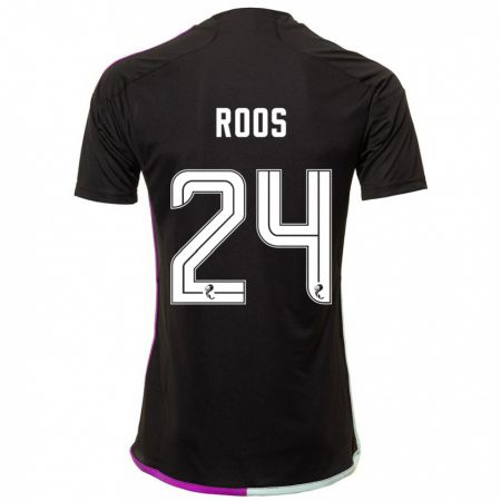 Kandiny Mujer Camiseta Kelle Roos #24 Negro 2ª Equipación 2023/24 La Camisa Chile