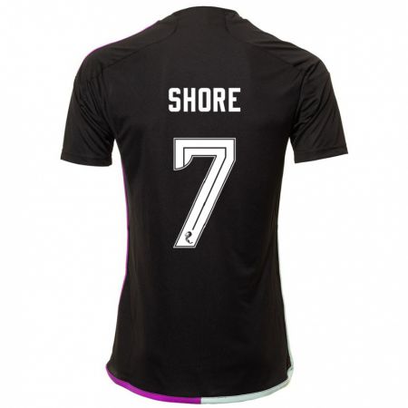 Kandiny Mujer Camiseta Eilidh Shore #7 Negro 2ª Equipación 2023/24 La Camisa Chile