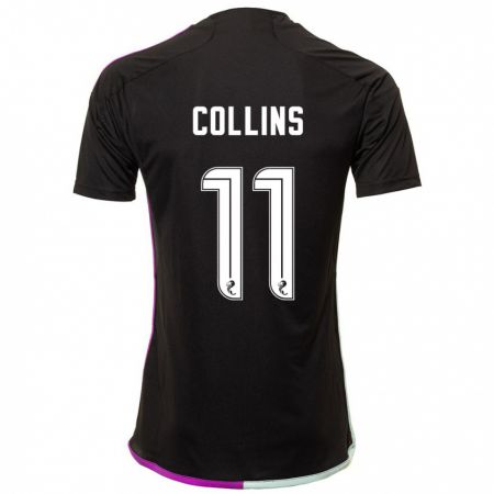 Kandiny Mujer Camiseta Bailley Collins #11 Negro 2ª Equipación 2023/24 La Camisa Chile