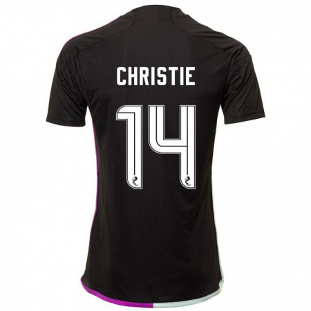 Kandiny Mujer Camiseta Mya Christie #14 Negro 2ª Equipación 2023/24 La Camisa Chile