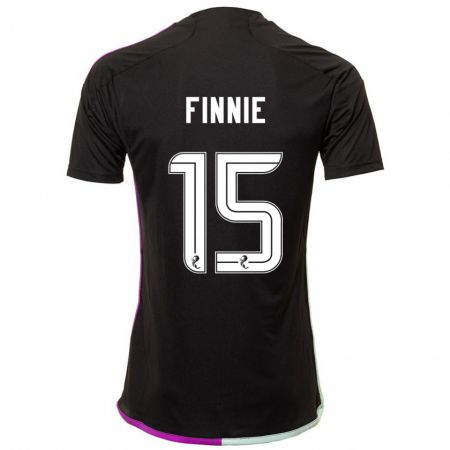 Kandiny Mujer Camiseta Maddison Finnie #15 Negro 2ª Equipación 2023/24 La Camisa Chile