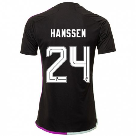 Kandiny Mujer Camiseta Nadine Hanssen #24 Negro 2ª Equipación 2023/24 La Camisa Chile