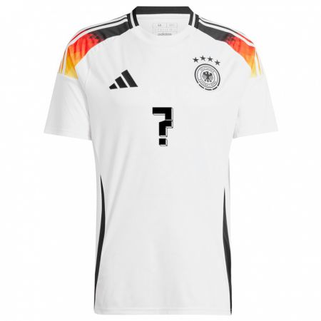 Kandiny Niño Camiseta Alemania Su Nombre #0 Blanco 1ª Equipación 24-26 La Camisa Chile