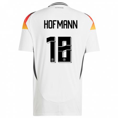 Kandiny Niño Camiseta Alemania Jonas Hofmann #18 Blanco 1ª Equipación 24-26 La Camisa Chile